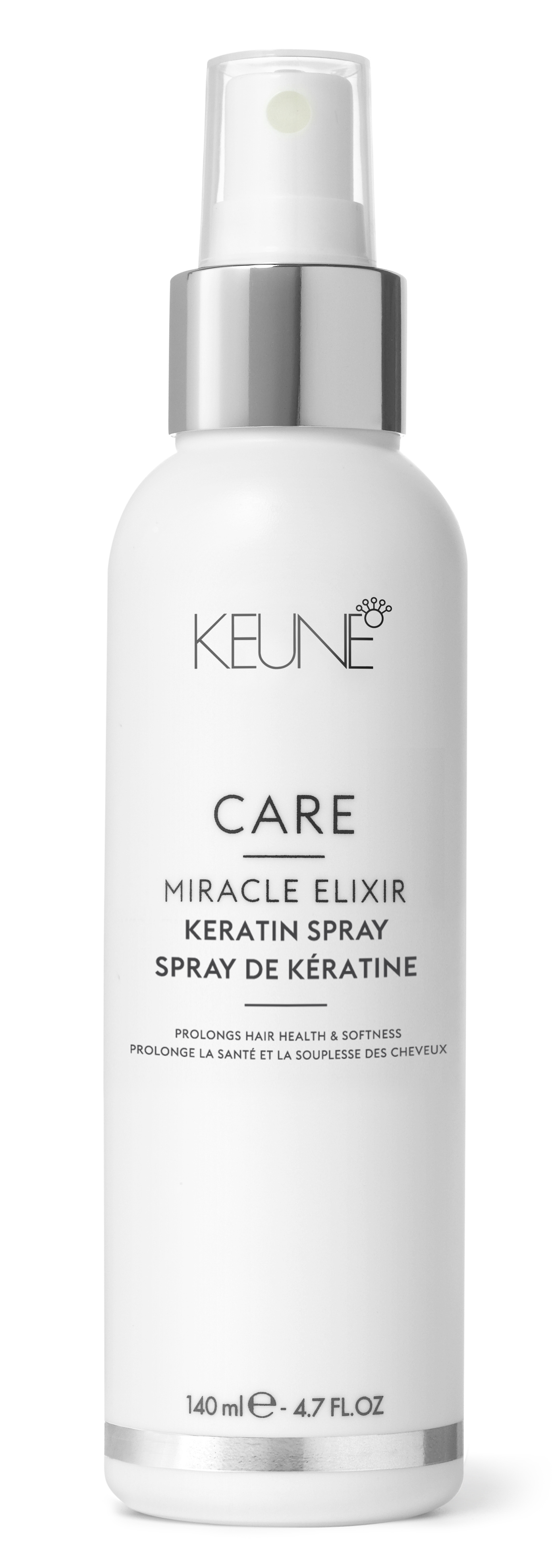 Miracle Elixir Keratin Spray: Das perfekte Pflegeprodukt für blonde Haare, um deinen Haaren neues Leben einzuhauchen. Jetzt auf keune.ch für Pflege, Feuchtigkeit und ein strahlendes Erscheinungsbild.