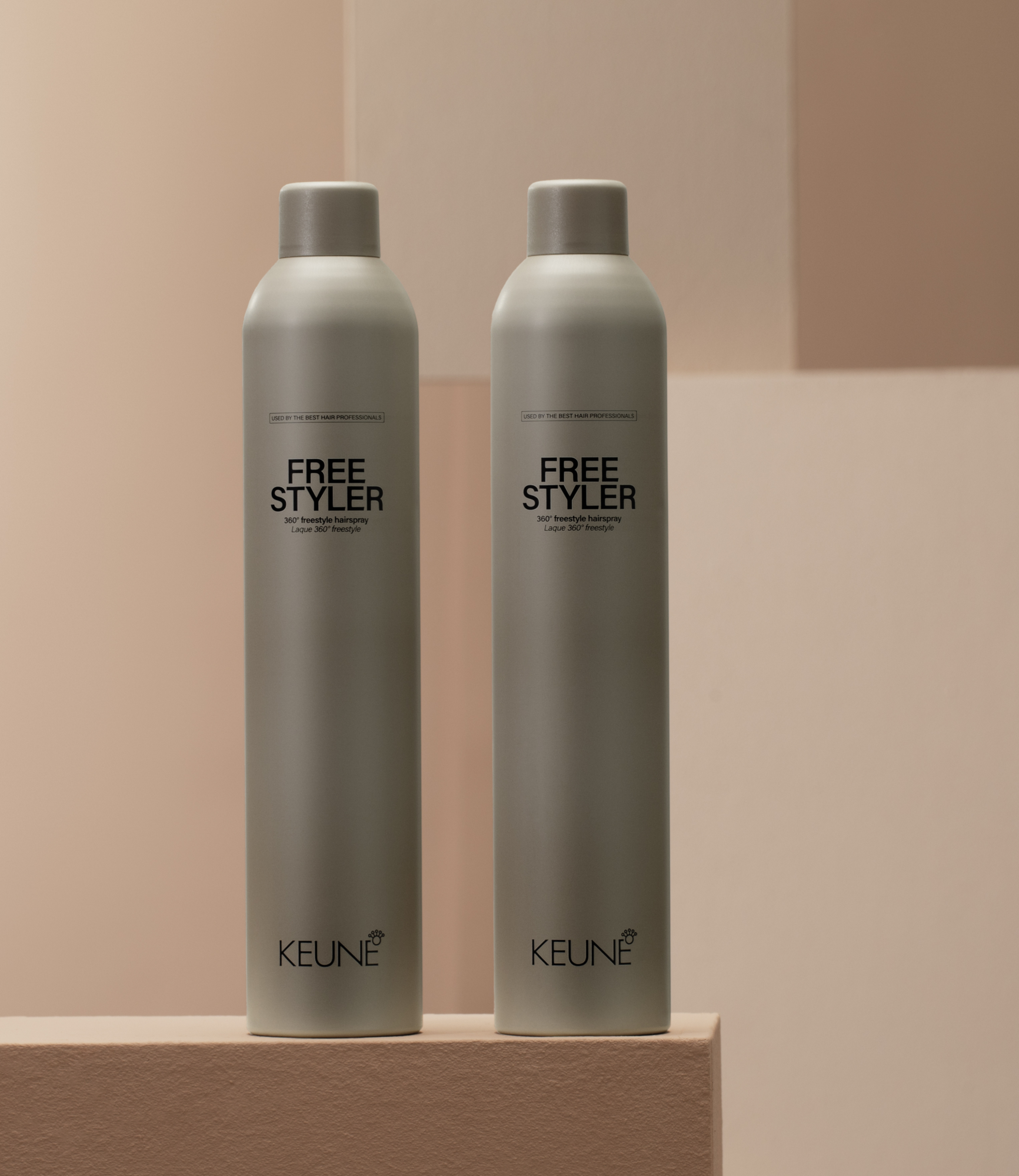 Keune Freestyler Haarspray mit 360°-Sprühfunktion für mittleren Halt.