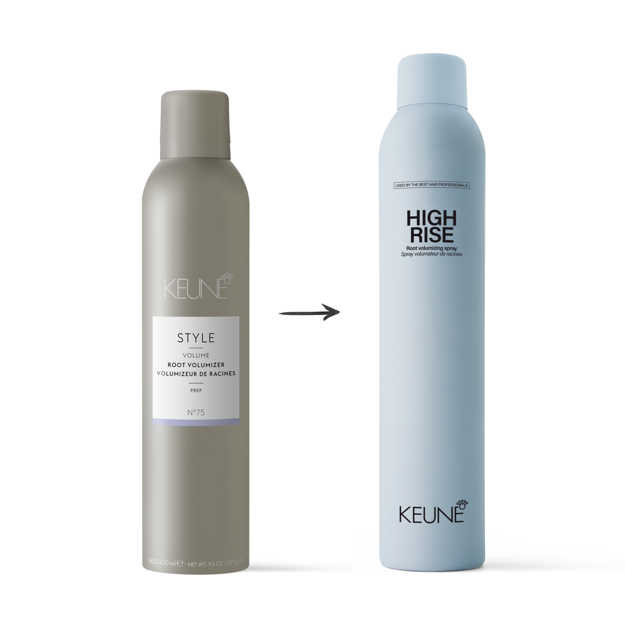 Keune High Rise - Spray volumateur de racines. Formulé avec des ingrédients innovants, il donne densité et volume à tes cheveux fins, pour un look volumineux.